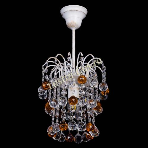 Люстра Зима шар чайная (белая патина)  в Симферополе Гусь Хрустальный