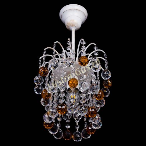 Люстра Зима шар чайная (белая патина)  в Симферополе Гусь Хрустальный