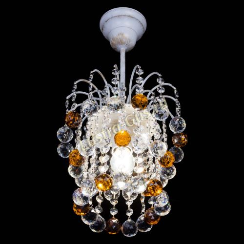 Люстра Зима шар чайная (белая патина)  в Симферополе Гусь Хрустальный