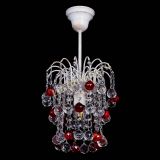 Люстра Зима шар красная (белая патина)  в Симферополе