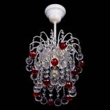 Люстра Зима шар красная (белая патина)  в Симферополе