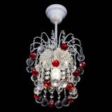 Люстра Зима шар красная (белая патина)  в Симферополе