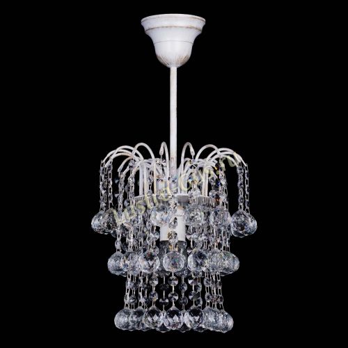 Люстра Зима шар белая в Симферополе Гусь Хрустальный