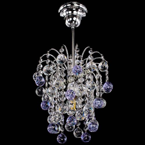 Люстра Зима шар фиолетовая в Симферополе Гусь Хрустальный