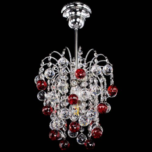 Люстра Зима шар красная в Симферополе Гусь Хрустальный