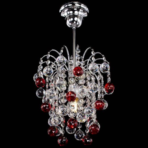Люстра Зима шар красная в Симферополе Гусь Хрустальный