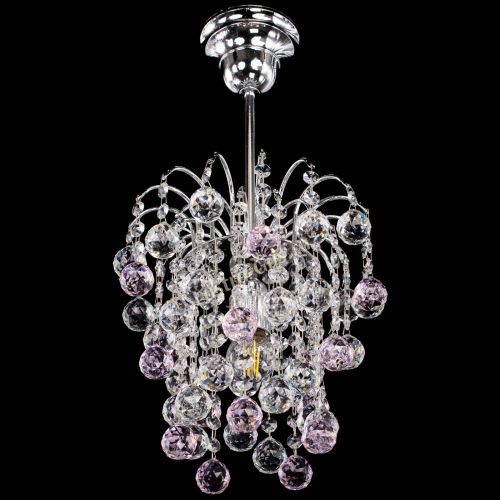 Люстра Зима шар розовая в Симферополе Гусь Хрустальный