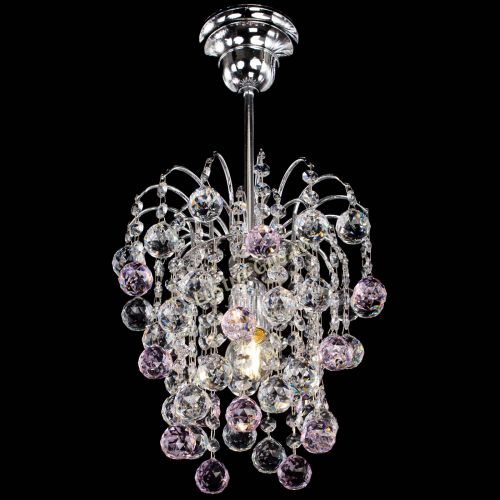 Люстра Зима шар розовая в Симферополе Гусь Хрустальный