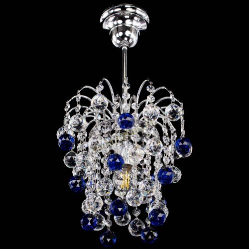 Люстра Зима шар синяя в Симферополе Гусь Хрустальный