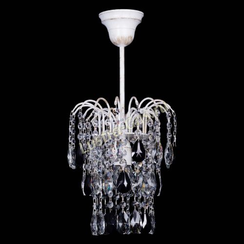 Люстра Зима журавлик черная (белая патина) в Симферополе Гусь Хрустальный