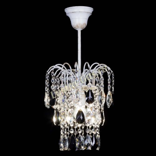 Люстра Зима журавлик черная (белая патина) в Симферополе Гусь Хрустальный