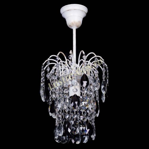 Люстра Зима журавлик черная (белая патина) в Симферополе Гусь Хрустальный