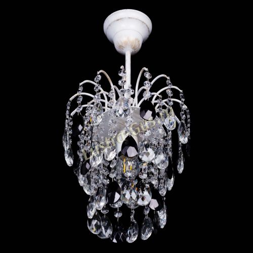 Люстра Зима журавлик черная (белая патина) в Симферополе Гусь Хрустальный