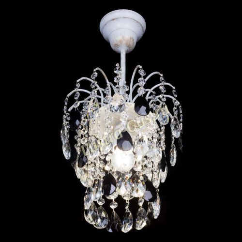 Люстра Зима журавлик черная (белая патина) в Симферополе Гусь Хрустальный