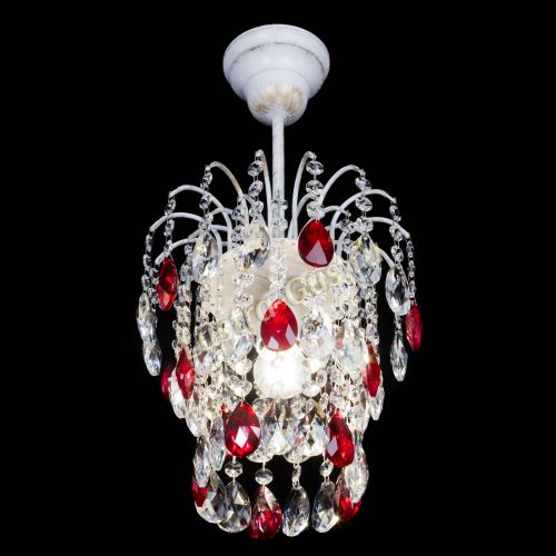 Люстра Зима журавлик красная (белая патина) в Симферополе Гусь Хрустальный