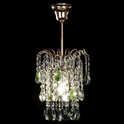 Люстра Зима журавлик зеленая в Симферополе Гусь Хрустальный