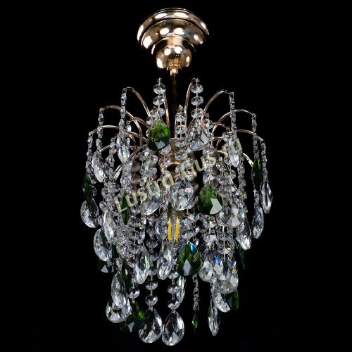 Люстра Зима журавлик зеленая в Симферополе Гусь Хрустальный