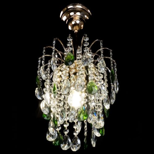 Люстра Зима журавлик зеленая в Симферополе Гусь Хрустальный