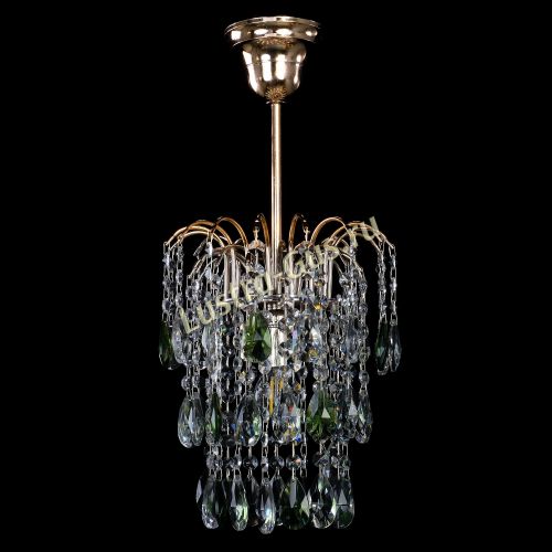 Люстра Зима журавлик зеленая в Симферополе Гусь Хрустальный