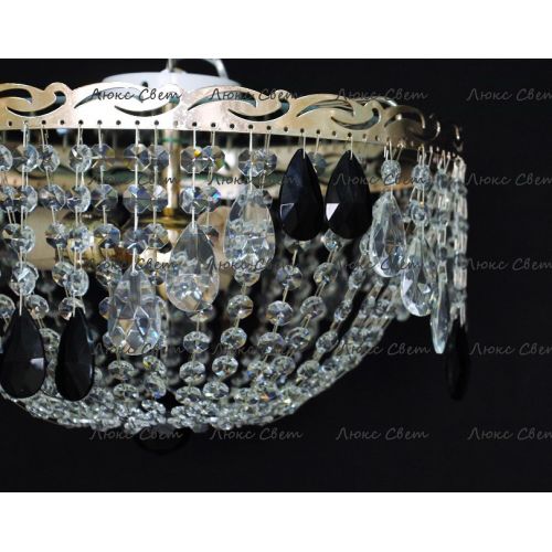 Люстра Анжелика журавлик черная в Симферополе Гусь Хрустальный