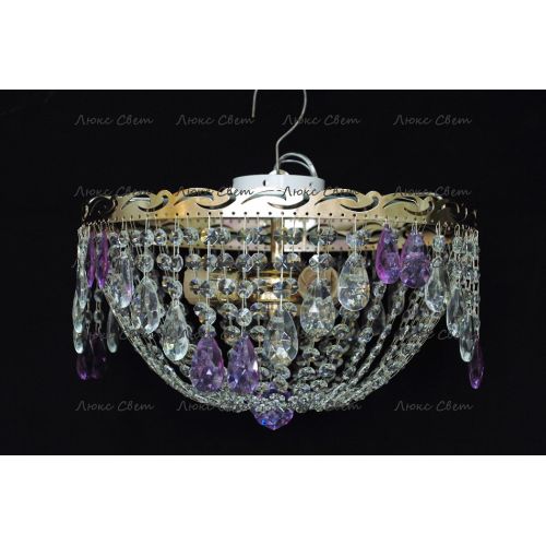 Люстра Анжелика журавлик фиолетовая в Симферополе Гусь Хрустальный