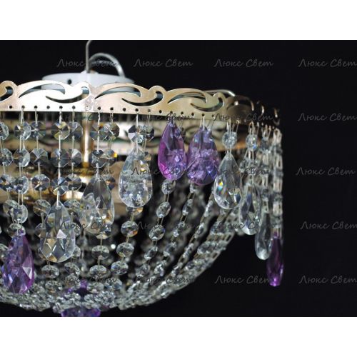 Люстра Анжелика журавлик фиолетовая в Симферополе Гусь Хрустальный