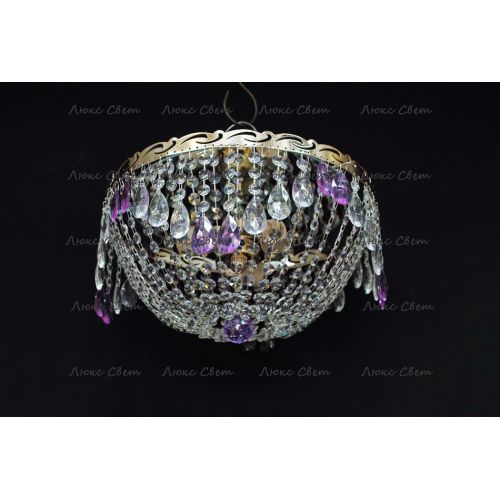 Люстра Анжелика журавлик фиолетовая в Симферополе Гусь Хрустальный