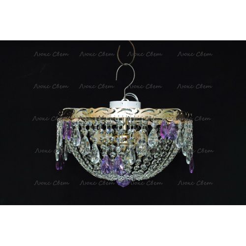 Люстра Анжелика журавлик фиолетовая в Симферополе Гусь Хрустальный