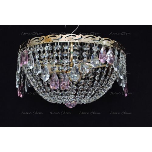 Люстра Анжелика журавлик розовая в Симферополе Гусь Хрустальный