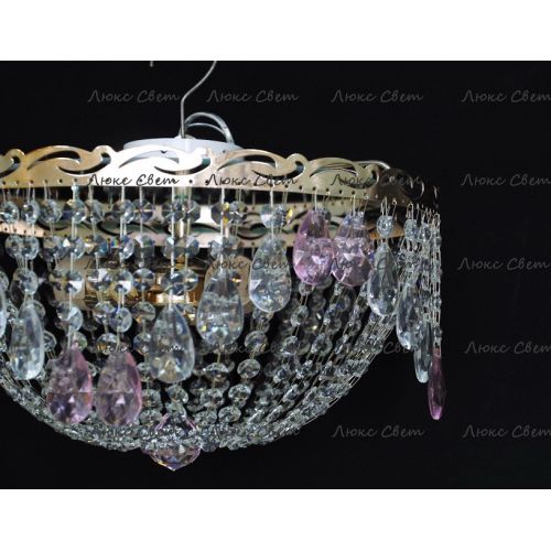 Люстра Анжелика журавлик розовая в Симферополе Гусь Хрустальный