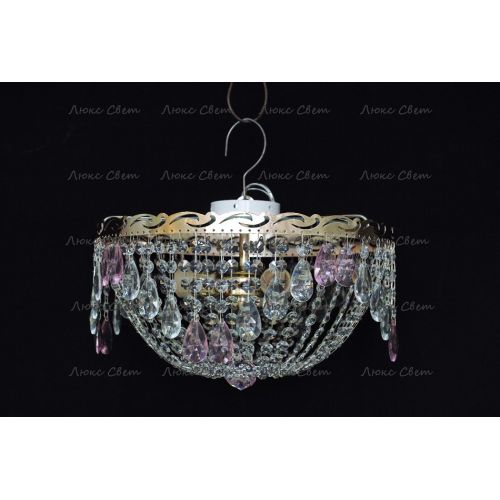 Люстра Анжелика журавлик розовая в Симферополе Гусь Хрустальный