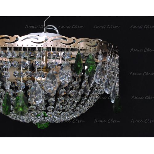Люстра Анжелика журавлик зеленая в Симферополе Гусь Хрустальный