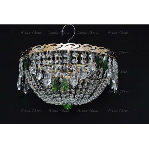 Люстра Анжелика журавлик зеленая в Симферополе Гусь Хрустальный