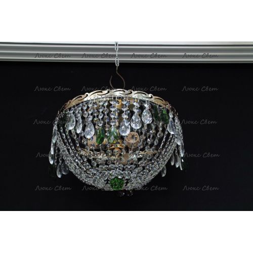 Люстра Анжелика журавлик зеленая в Симферополе Гусь Хрустальный