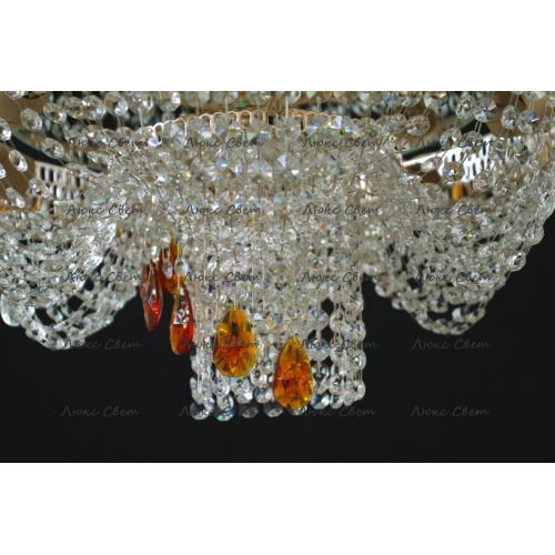 Люстра Водоворот + низ цветная в Симферополе Гусь Хрустальный