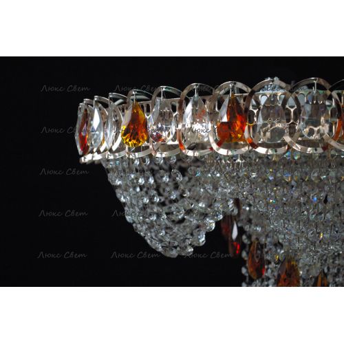 Люстра Водоворот + низ цветная в Симферополе Гусь Хрустальный