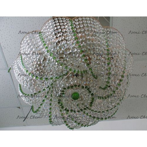 Люстра Лотос  Елена цветная № 1 в Симферополе Гусь Хрустальный