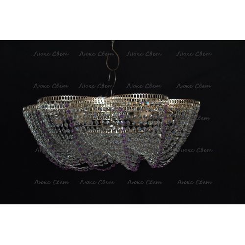 Люстра Лотос Елена сиреневая в Симферополе Гусь Хрустальный