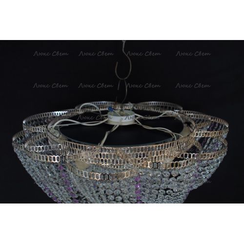 Люстра Лотос Елена сиреневая в Симферополе Гусь Хрустальный