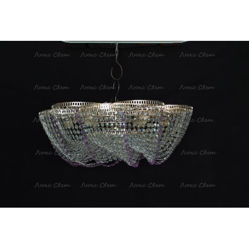 Люстра Лотос Елена сиреневая в Симферополе Гусь Хрустальный