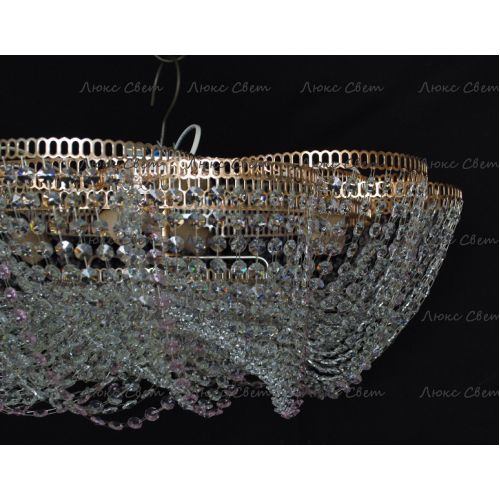 Люстра Лотос Елена розовая в Симферополе Гусь Хрустальный