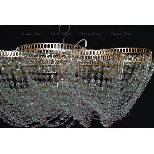 Люстра Лотос Елена розовая в Симферополе Гусь Хрустальный