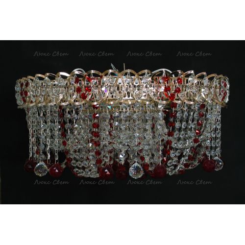 Люстра Водоворот Мария красная  в Симферополе Гусь Хрустальный