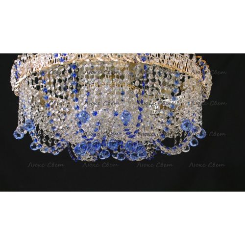 Люстра Водоворот Мария синяя в Симферополе Гусь Хрустальный