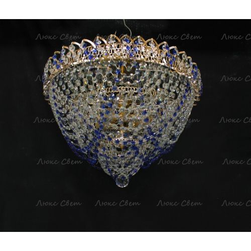 Люстра Водопад Роза синяя в Симферополе Гусь Хрустальный