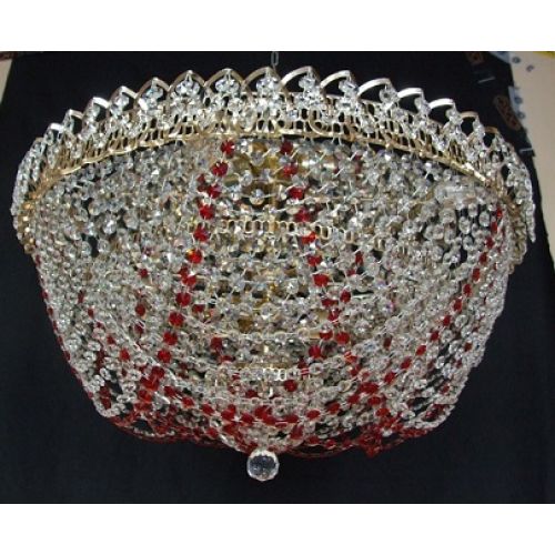 Люстра Водопад роза цветная в Симферополе Гусь Хрустальный