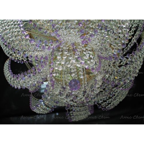 Люстра Космос № 2 фиолетовая в Симферополе Гусь Хрустальный