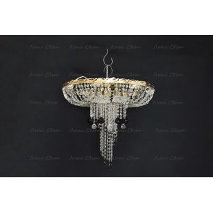 Люстра хрустальная Анжелика 1 шар 40 мм черная