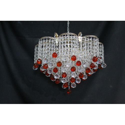 Люстра Ромашка Крона цветная в Симферополе Гусь Хрустальный