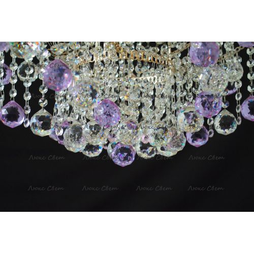 Люстра Космос шар 40 мм фиолетовая в Симферополе Гусь Хрустальный